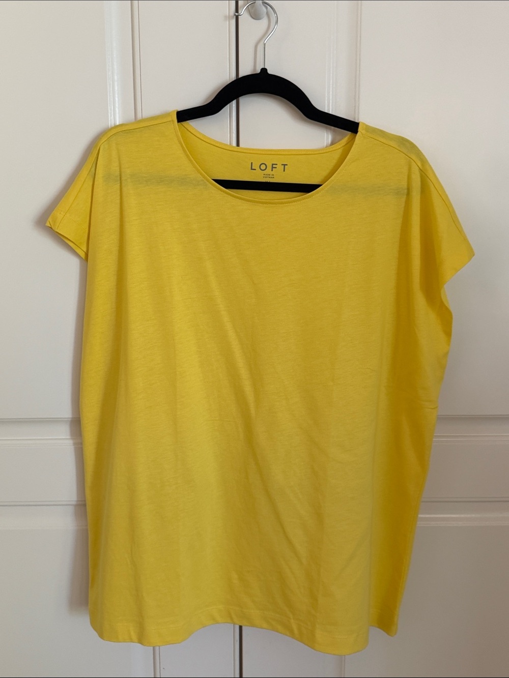 LOFT Bright Yellow Short Sleeve Crewneck Tee